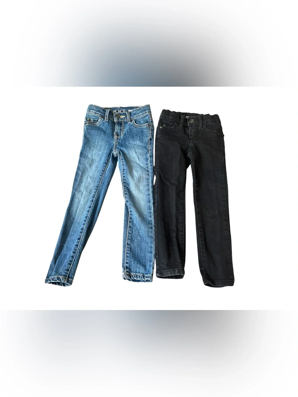 The Children's Place Boys' Blue and Black Slim Skinny Jeans 2-Pack Size 4 New